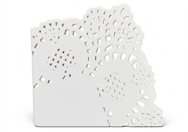 Juvale White Paper Doilies Rectangular Lace Design-5