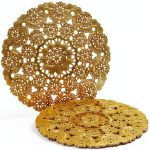 Gold Paper Doilies Juvale 12 Inch Round Disposable Placemats-0