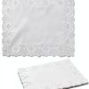 Juvale White Paper Doilies Rectangular Lace Design-8