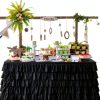 Pavo Table Skirt Chiffon Fabric Wedding Party Decorations-4