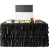 Pavo Table Skirt Chiffon Fabric Wedding Party Decorations-1