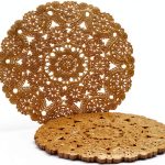 Gold Paper Doilies Juvale 10 Inch Round Lace Design-0