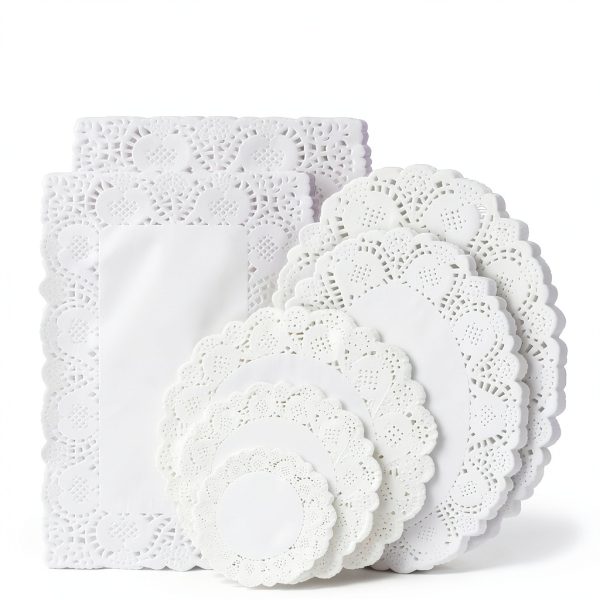 Awsaccy Disposable Doilies Food Safe Grease Proof Paper Lace-0