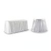 Pavo Disposable Table Skirt Black White Pleated Ruffle-3