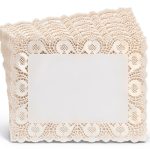 Juvale White Paper Doilies Rectangular Lace Design-0
