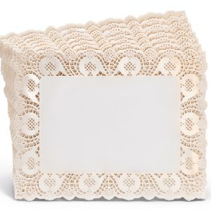 Juvale White Paper Doilies Rectangular Lace Design-0