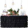 Pavo Table Skirt Chiffon Fabric Wedding Party Decorations-6