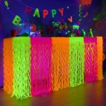 Mega-Loopolis Neon Foil Fringe Table Skirts Glow Party Decor-0