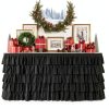 Pavo Table Skirt Chiffon Fabric Wedding Party Decorations-8