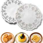 TAHULIK White Paper Doilies 200Pcs Lace Design Disposable-0
