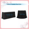 Pavo Disposable Table Skirt Black White Pleated Ruffle-3