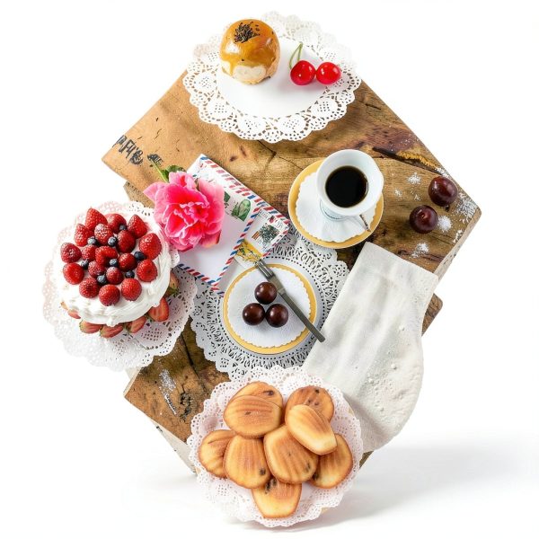 Awsaccy Disposable Doilies Food Safe Grease Proof Paper Lace-6