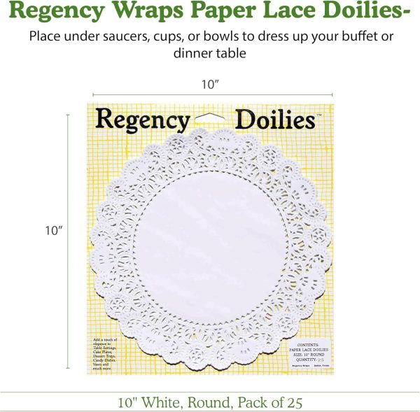 Regency Wraps Paper Doilies White Lace Elegant Table Decor-5