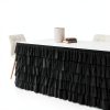 Pavo Table Skirt Chiffon Fabric Wedding Party Decorations-3