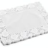 Juvale White Paper Doilies Rectangular Lace Design-7