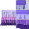 Besutolife Purple Mermaid Table Skirt Chiffon Party Decor-3
