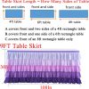 Besutolife Purple Mermaid Table Skirt Chiffon Party Decor-5