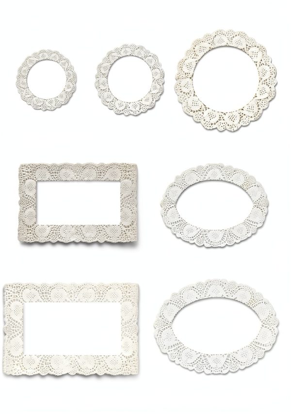 Awsaccy Disposable Doilies Food Safe Grease Proof Paper Lace-2