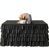 Pavo Table Skirt Chiffon Fabric Wedding Party Decorations-5