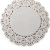 Fansoftiks Paper Doilies 6 Inch White Lace Design Disposable-8
