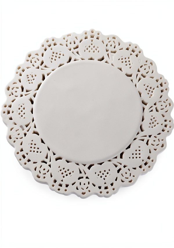 Fansoftiks Paper Doilies 6 Inch White Lace Design Disposable-8