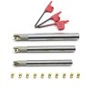 JTR 3pcs 90 Degree BAP300R End Mill Holders Indexable Inserts Tool Holder with 10pcs APMT1135PDER Milling Inserts for Machining Steel, Cast Iron-3