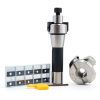 2.48"/63mm Cutting Diameter 90 Degree 4 Flute Indexable CNC Face End Mill Shell Cutter BAP400R 63-22-4T, Shank Face End Mill Arbor R8-FMB22 7/16-20 with 10Pcs APMT1604 Carbide Inserts and T15 Wrench-2