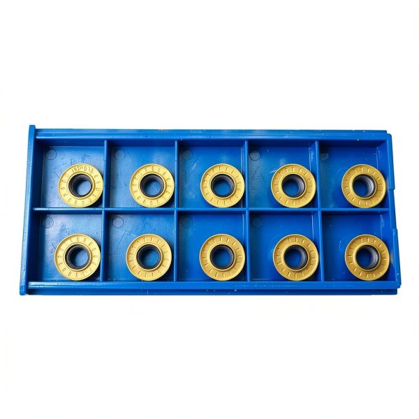 10pcs RPMT1204 DP5320 Carbide Alloy Inserts+EMRW 6R 50-22 Face Milling Cutter Holder +R8-FMB22-7/16 Shank Face Shell Mill Arbor, Used for Machining of The Workpiece on The Milling Machine-4