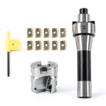 waltyotur 10pcs APMT1604 Carbide MT2-FMB22 Face Mill Holder + 400R-50-22 CNC Lather End Milling Cutter + Shank Indexable End Mill-0