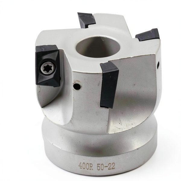 R8 FMB22 7/16-20UNF Shank Face End Mill Arbor and 2"/50mm Cutting Diameter 4-Flute 400R-50-22-4T CNC Face End Milling Shell Cutter with 10Pcs APMT1604 Carbide Inserts and T15 Wrench-3