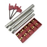JTR 3pcs 90 Degree BAP300R End Mill Holders Indexable Inserts Tool Holder with 10pcs APMT1135PDER Milling Inserts for Machining Steel, Cast Iron-0