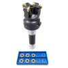 10pcs RPMT1204 DP5320 Carbide Alloy Inserts+EMRW 6R 50-22 Face Milling Cutter Holder +R8-FMB22-7/16 Shank Face Shell Mill Arbor, Used for Machining of The Workpiece on The Milling Machine-2