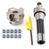 R8 FMB22 mill arbor 2.48" 4-Flute with 10 Carbide Inserts-0