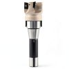 R8 FMB22 7/16-20UNF Shank Face End Mill Arbor and 2"/50mm Cutting Diameter 4-Flute 400R-50-22-4T CNC Face End Milling Shell Cutter with 10Pcs APMT1604 Carbide Inserts and T15 Wrench-2
