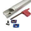 GBJ 90 ° Indexable End Mill Holder 10pcs APMT1604PDER with BAP400R C24-25-200 Carbide Inserts Square Shoulder Face milling Slotting Milling Arbor (400R C24-25-200-2T+APMT1604PDER Purple)-5
